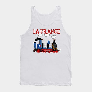 France Steam Train French Flag Tank Top